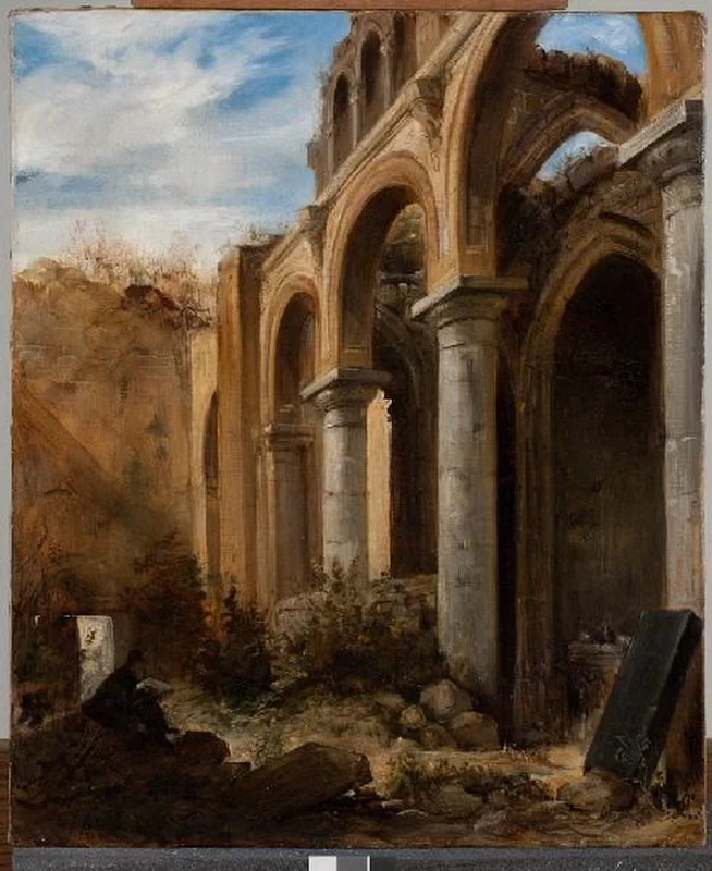 Ruines de la chapelle de l'abbaye de Valmont